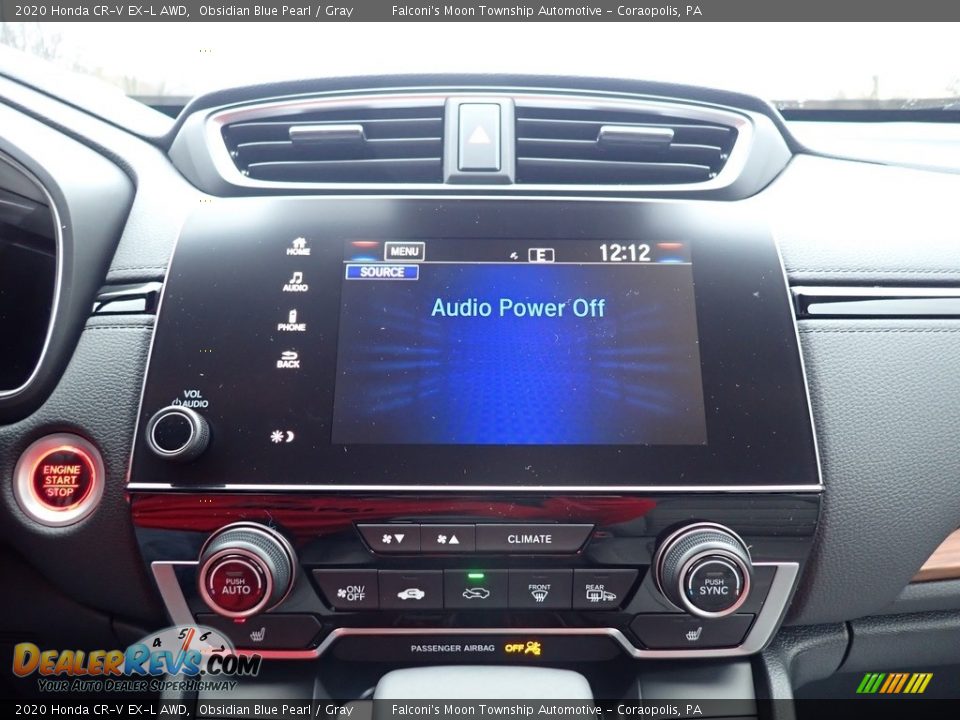 2020 Honda CR-V EX-L AWD Obsidian Blue Pearl / Gray Photo #14
