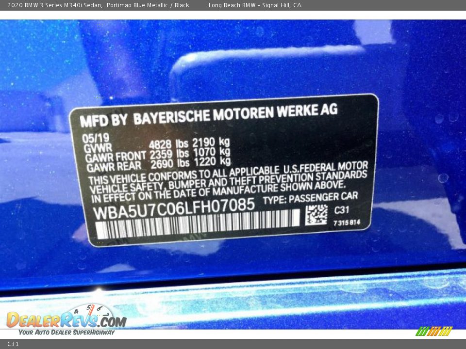 C31 - 2020 BMW 3 Series