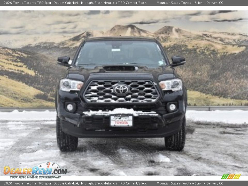 2020 Toyota Tacoma TRD Sport Double Cab 4x4 Midnight Black Metallic / TRD Cement/Black Photo #2