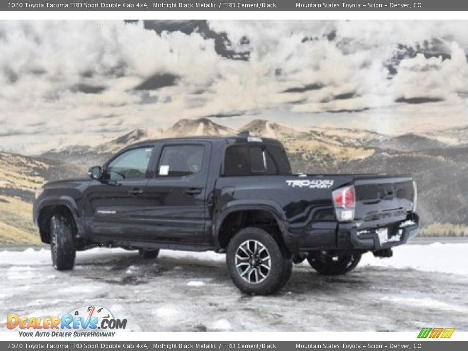 2020 Toyota Tacoma TRD Sport Double Cab 4x4 Midnight Black Metallic / TRD Cement/Black Photo #3