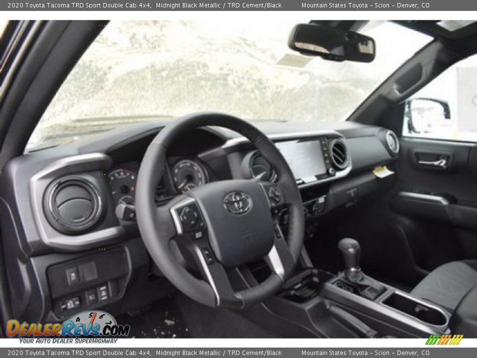 2020 Toyota Tacoma TRD Sport Double Cab 4x4 Midnight Black Metallic / TRD Cement/Black Photo #5