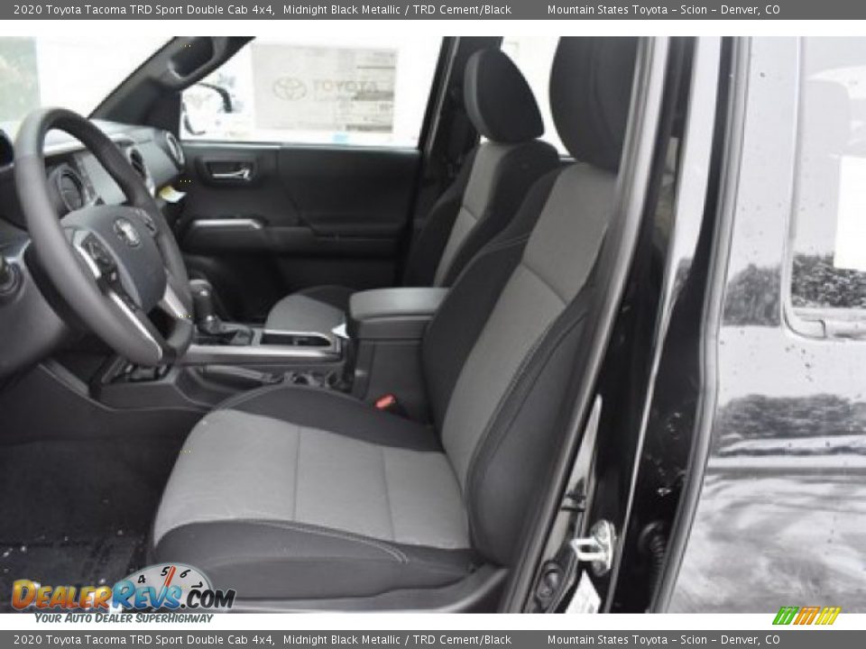 2020 Toyota Tacoma TRD Sport Double Cab 4x4 Midnight Black Metallic / TRD Cement/Black Photo #6