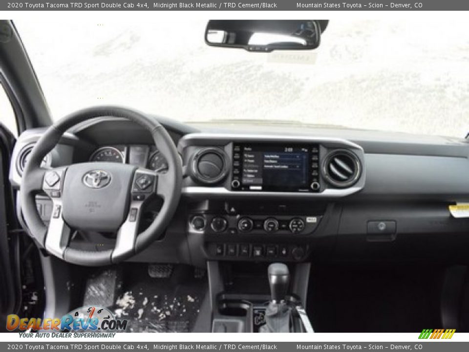 2020 Toyota Tacoma TRD Sport Double Cab 4x4 Midnight Black Metallic / TRD Cement/Black Photo #7