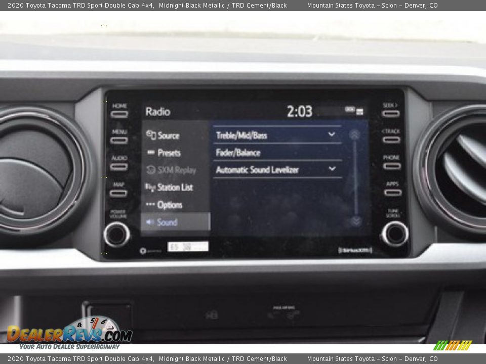 2020 Toyota Tacoma TRD Sport Double Cab 4x4 Midnight Black Metallic / TRD Cement/Black Photo #8