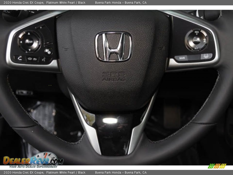 2020 Honda Civic EX Coupe Platinum White Pearl / Black Photo #21
