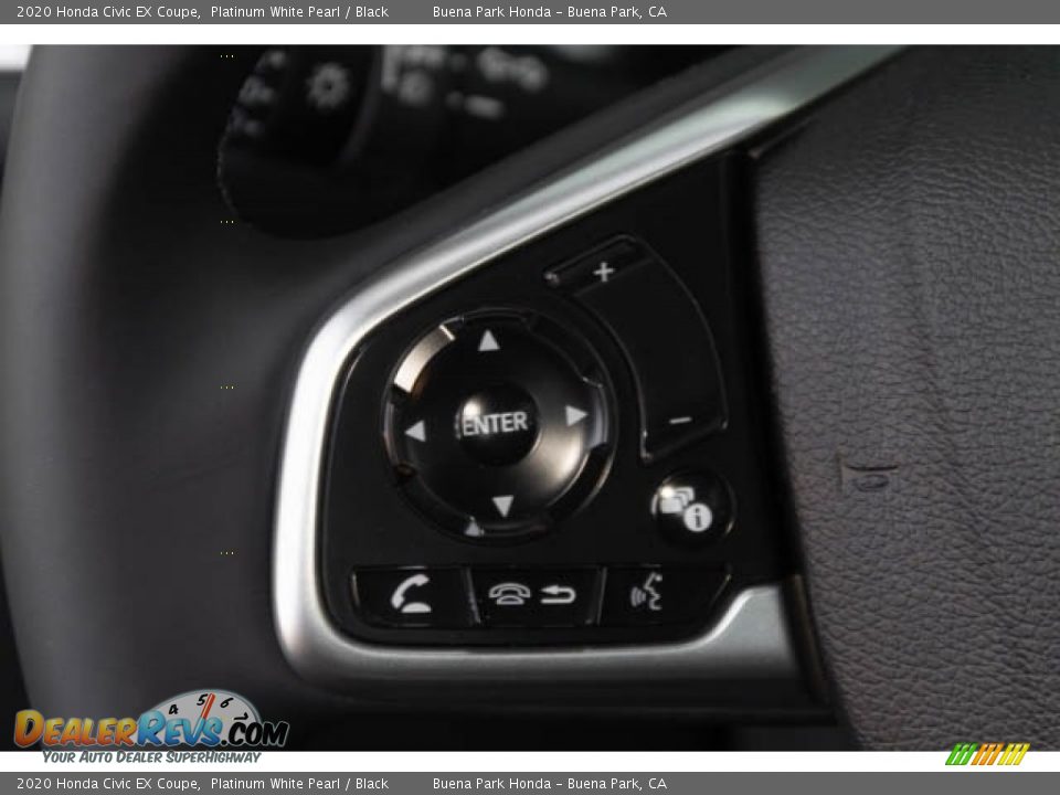 2020 Honda Civic EX Coupe Platinum White Pearl / Black Photo #22