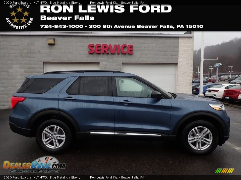 2020 Ford Explorer XLT 4WD Blue Metallic / Ebony Photo #1