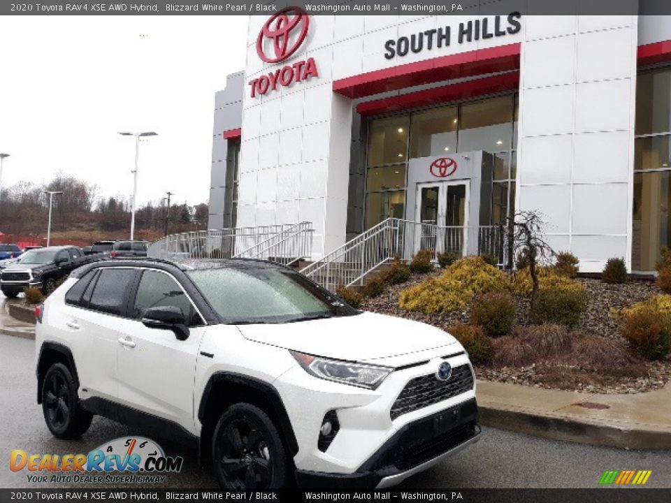 2020 Toyota RAV4 XSE AWD Hybrid Blizzard White Pearl / Black Photo #1