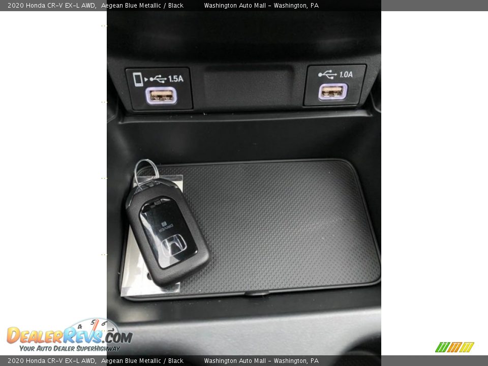 2020 Honda CR-V EX-L AWD Aegean Blue Metallic / Black Photo #35