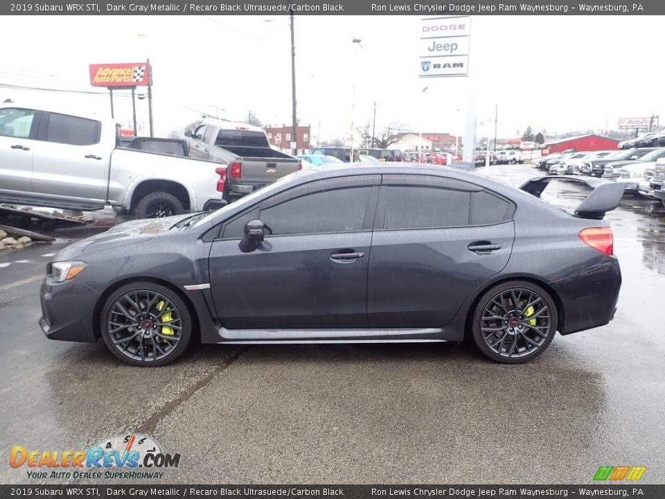 2019 Subaru WRX STI Dark Gray Metallic / Recaro Black Ultrasuede/Carbon Black Photo #2