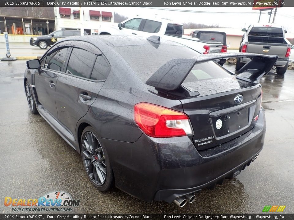 2019 Subaru WRX STI Dark Gray Metallic / Recaro Black Ultrasuede/Carbon Black Photo #3