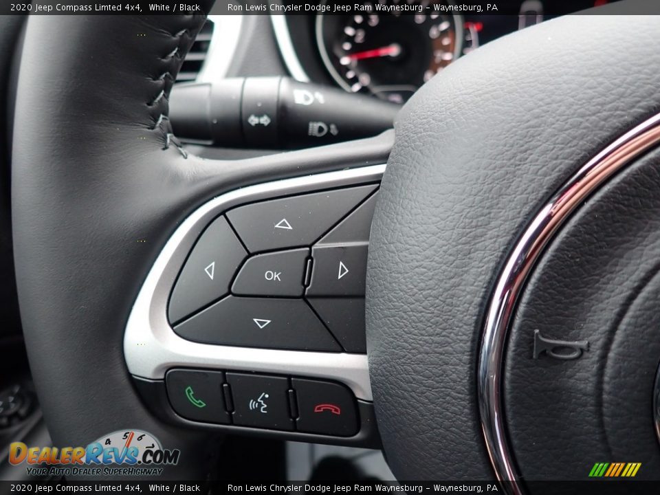 2020 Jeep Compass Limted 4x4 White / Black Photo #18