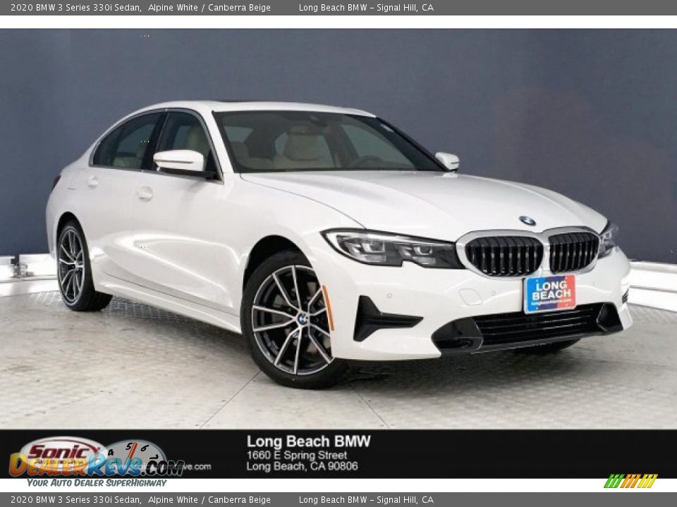 2020 BMW 3 Series 330i Sedan Alpine White / Canberra Beige Photo #1