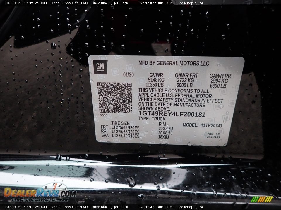 2020 GMC Sierra 2500HD Denali Crew Cab 4WD Onyx Black / Jet Black Photo #10