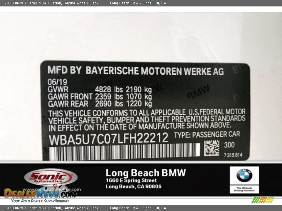 2020 BMW 3 Series M340i Sedan Alpine White / Black Photo #11