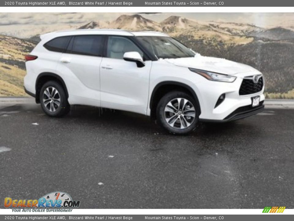 2020 Toyota Highlander XLE AWD Blizzard White Pearl / Harvest Beige Photo #1