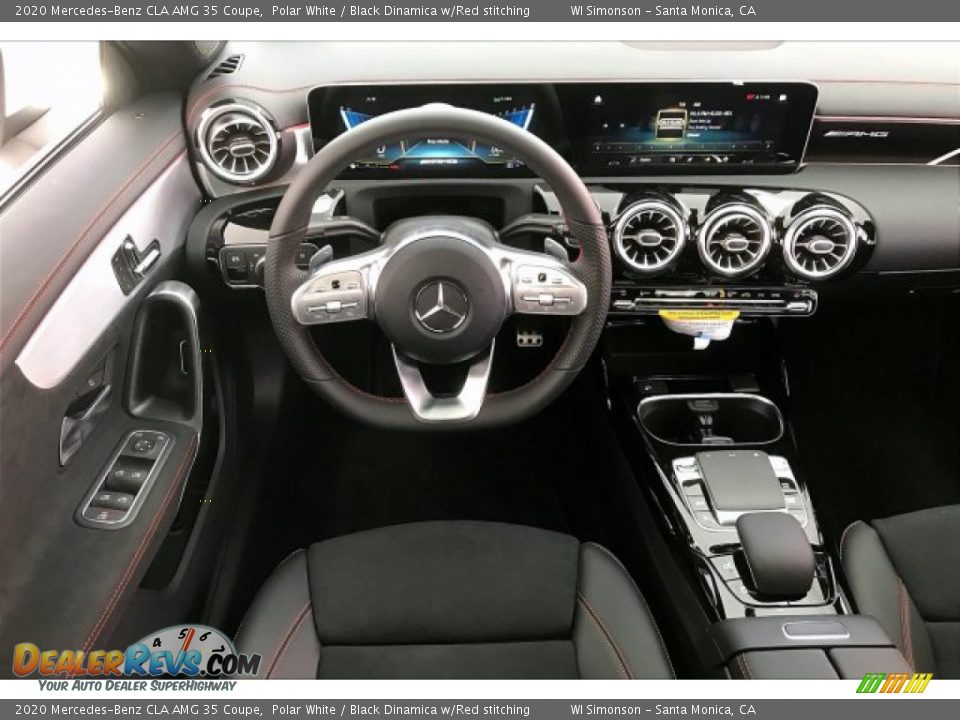 2020 Mercedes-Benz CLA AMG 35 Coupe Polar White / Black Dinamica w/Red stitching Photo #4