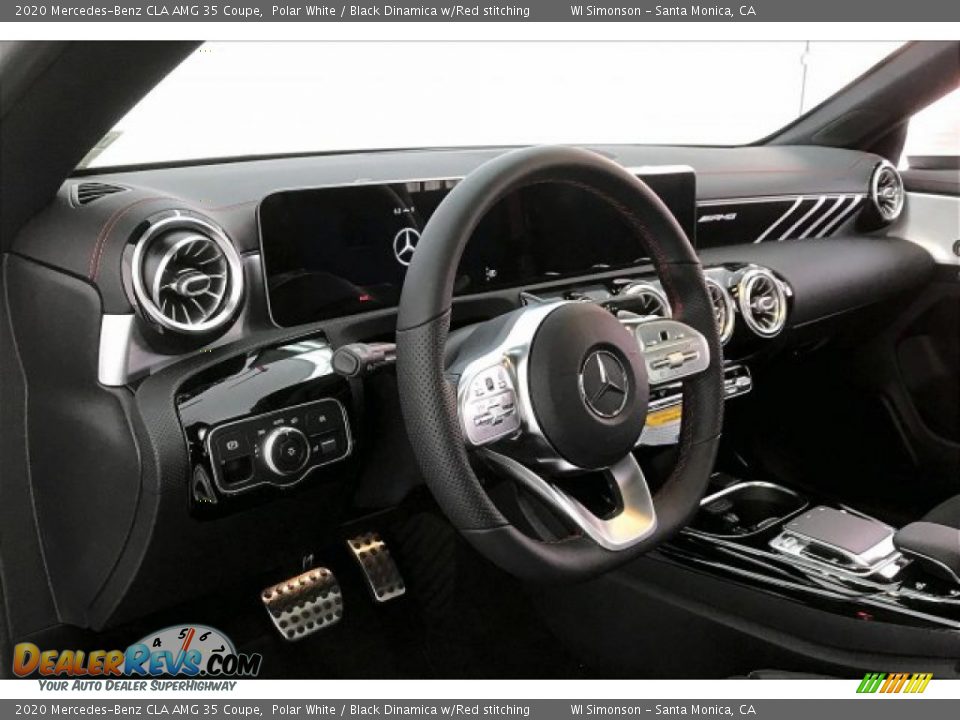 2020 Mercedes-Benz CLA AMG 35 Coupe Polar White / Black Dinamica w/Red stitching Photo #22