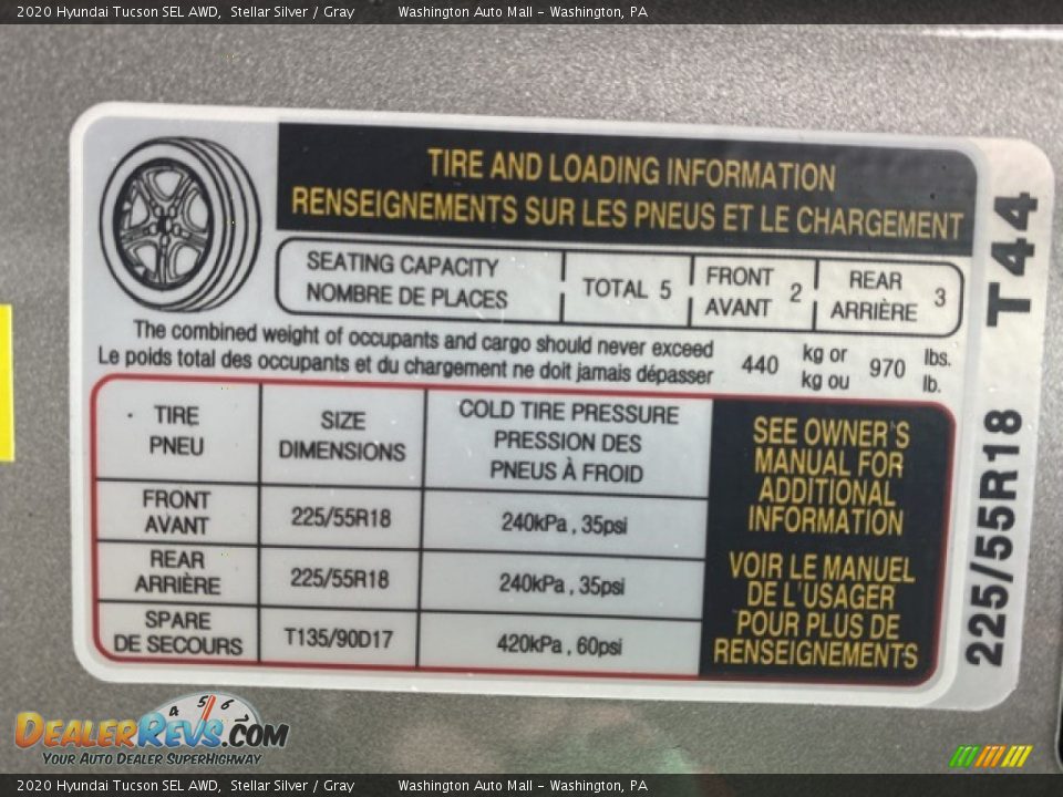 2020 Hyundai Tucson SEL AWD Stellar Silver / Gray Photo #8