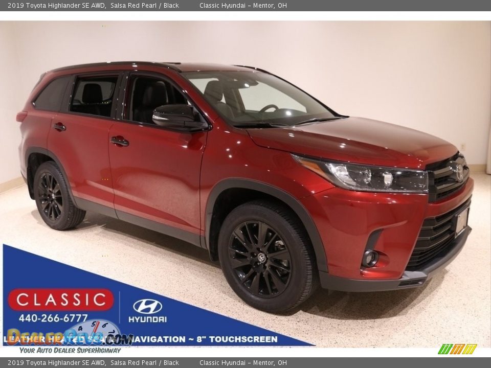 2019 Toyota Highlander SE AWD Salsa Red Pearl / Black Photo #1