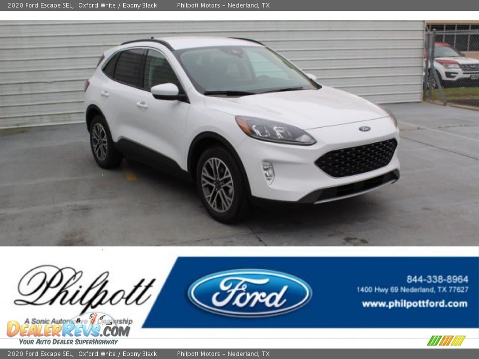 2020 Ford Escape SEL Oxford White / Ebony Black Photo #1