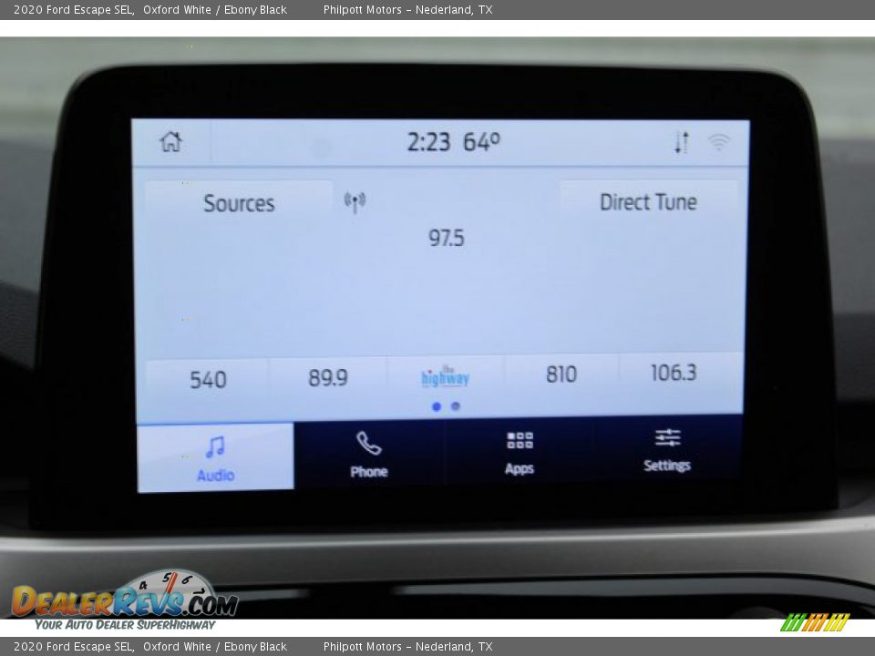 2020 Ford Escape SEL Oxford White / Ebony Black Photo #15
