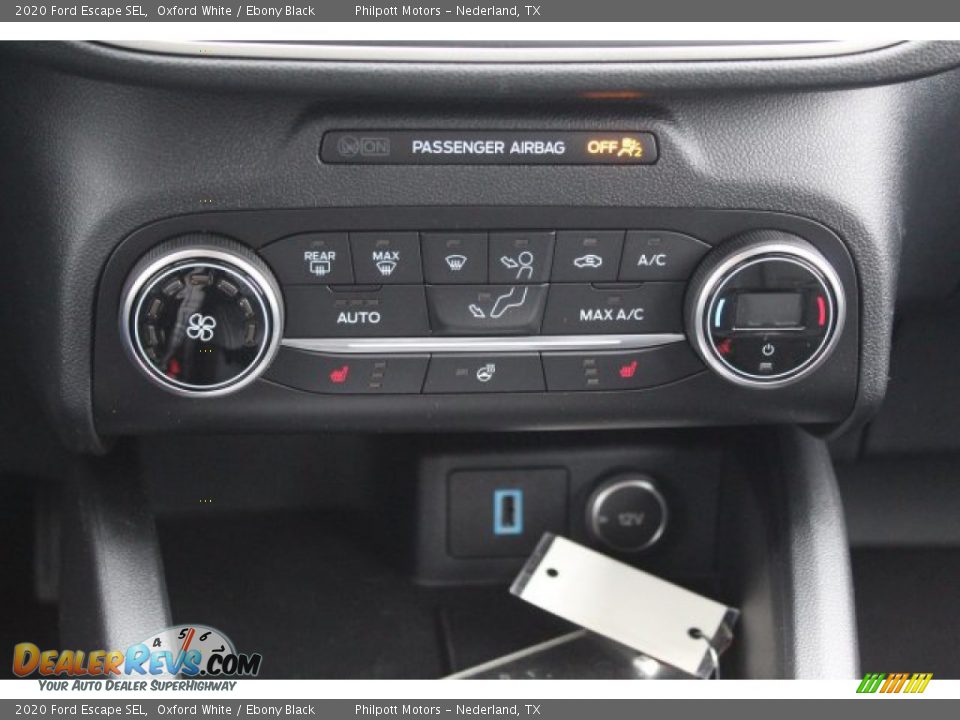 2020 Ford Escape SEL Oxford White / Ebony Black Photo #17