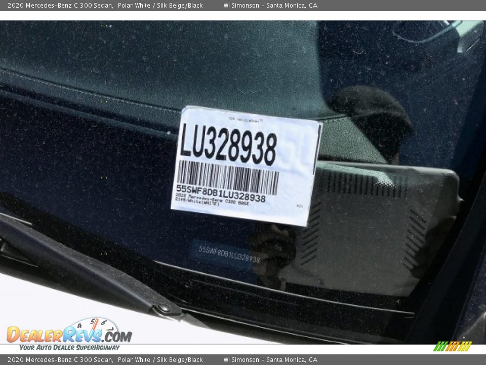 2020 Mercedes-Benz C 300 Sedan Polar White / Silk Beige/Black Photo #2