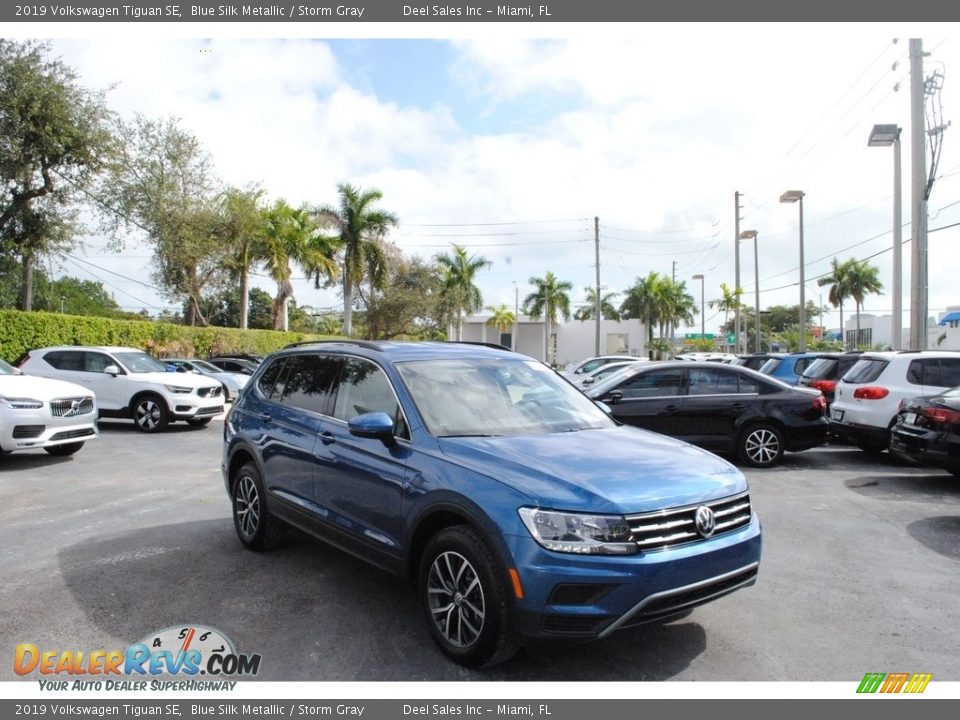 2019 Volkswagen Tiguan SE Blue Silk Metallic / Storm Gray Photo #1