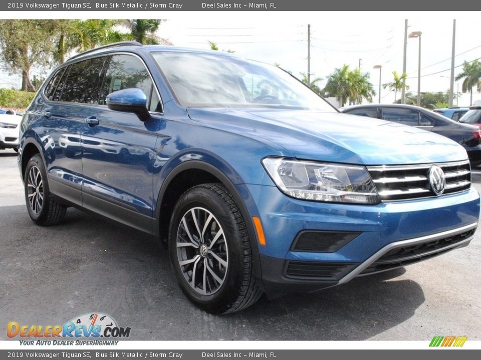 2019 Volkswagen Tiguan SE Blue Silk Metallic / Storm Gray Photo #2