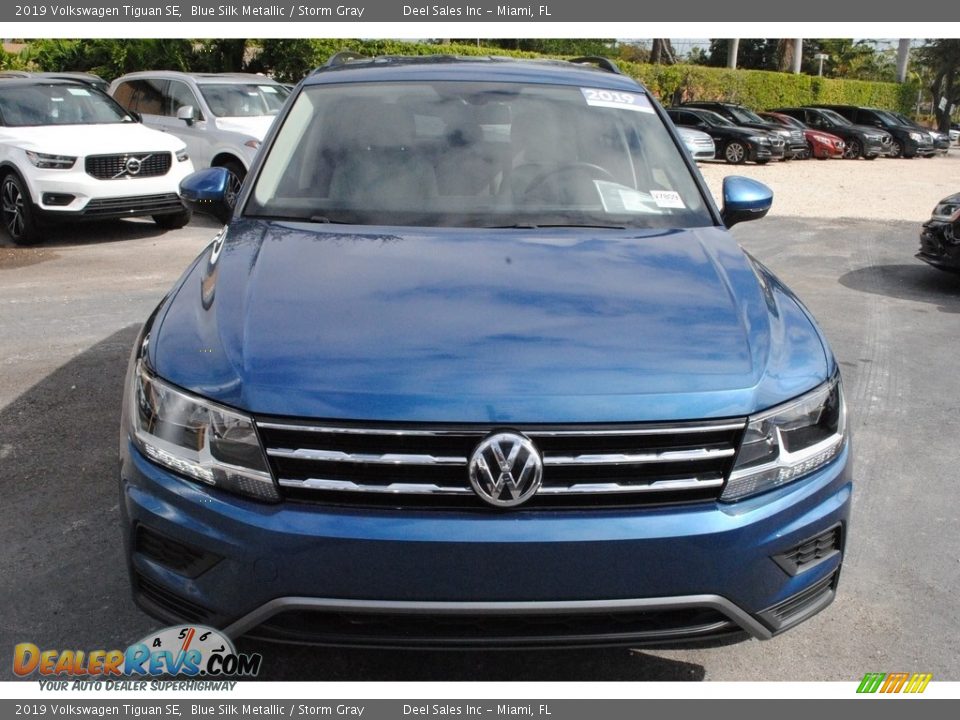 2019 Volkswagen Tiguan SE Blue Silk Metallic / Storm Gray Photo #3