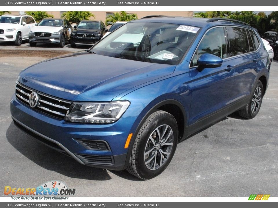 2019 Volkswagen Tiguan SE Blue Silk Metallic / Storm Gray Photo #4