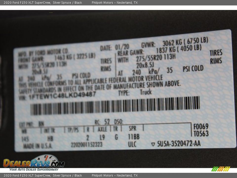 2020 Ford F150 XLT SuperCrew Silver Spruce / Black Photo #25