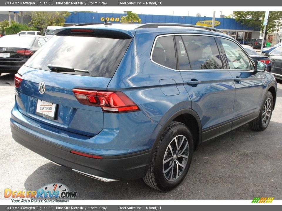 2019 Volkswagen Tiguan SE Blue Silk Metallic / Storm Gray Photo #9