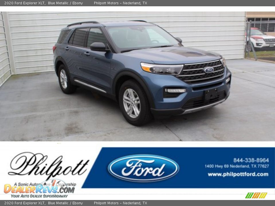 2020 Ford Explorer XLT Blue Metallic / Ebony Photo #1