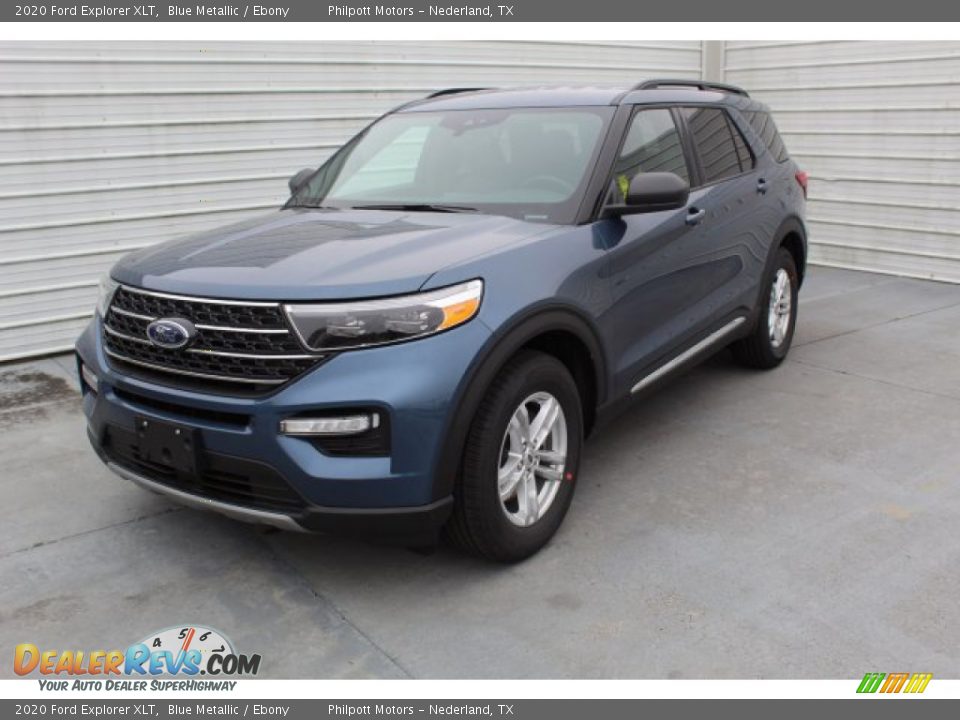 2020 Ford Explorer XLT Blue Metallic / Ebony Photo #4