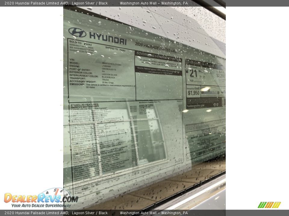 2020 Hyundai Palisade Limited AWD Lagoon Silver / Black Photo #15