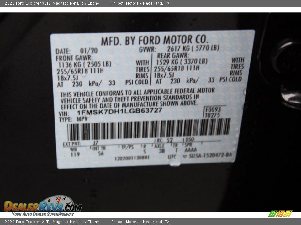 2020 Ford Explorer XLT Magnetic Metallic / Ebony Photo #25