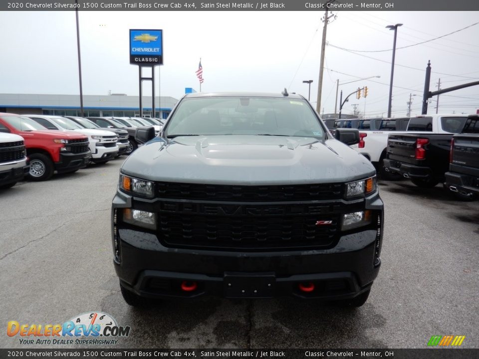 2020 Chevrolet Silverado 1500 Custom Trail Boss Crew Cab 4x4 Satin Steel Metallic / Jet Black Photo #2