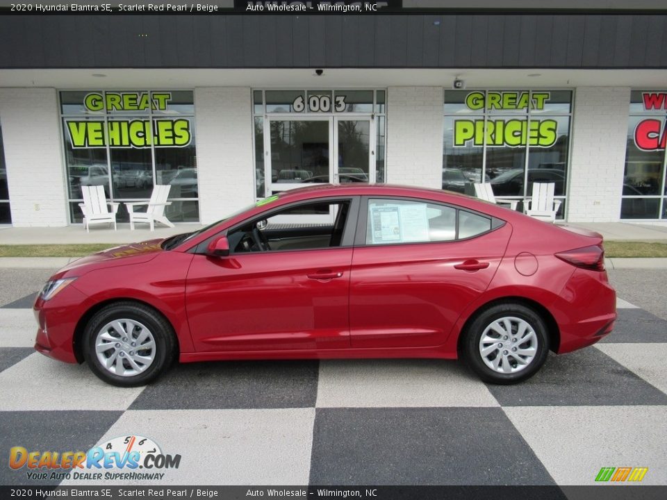 2020 Hyundai Elantra SE Scarlet Red Pearl / Beige Photo #1