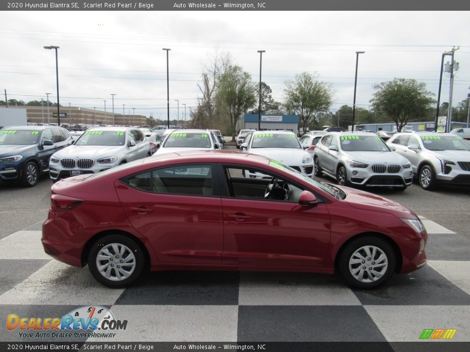 2020 Hyundai Elantra SE Scarlet Red Pearl / Beige Photo #3