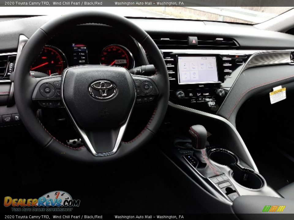 2020 Toyota Camry TRD Wind Chill Pearl / Black/Red Photo #3