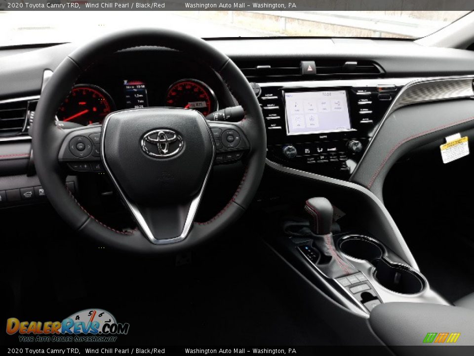 2020 Toyota Camry TRD Wind Chill Pearl / Black/Red Photo #4