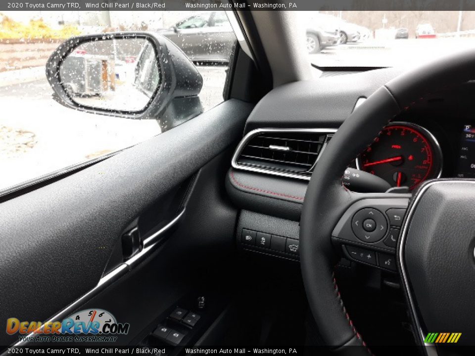 2020 Toyota Camry TRD Wind Chill Pearl / Black/Red Photo #9