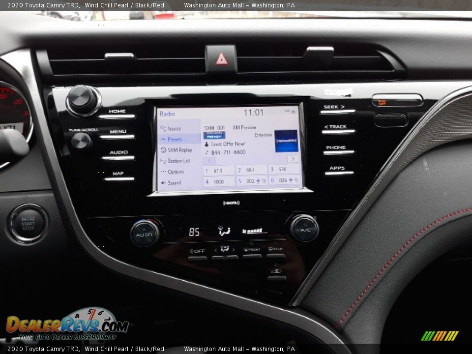 2020 Toyota Camry TRD Wind Chill Pearl / Black/Red Photo #13
