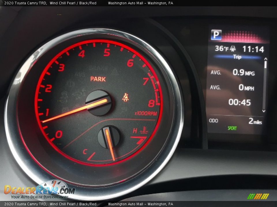 2020 Toyota Camry TRD Wind Chill Pearl / Black/Red Photo #20