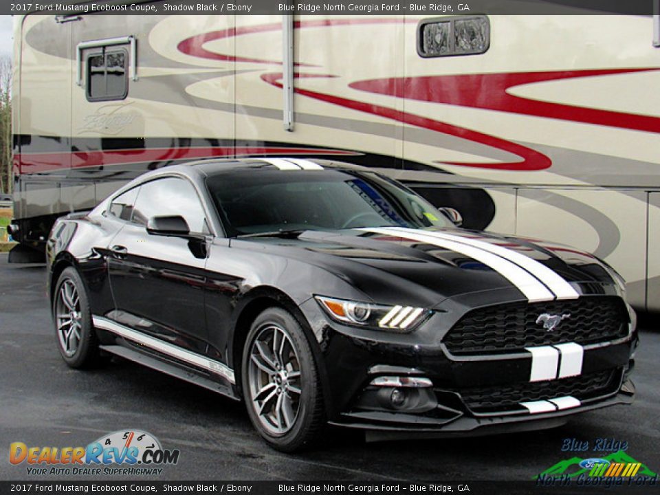 2017 Ford Mustang Ecoboost Coupe Shadow Black / Ebony Photo #6
