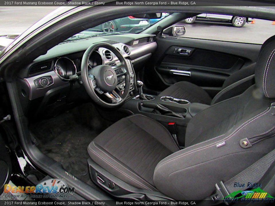 2017 Ford Mustang Ecoboost Coupe Shadow Black / Ebony Photo #10