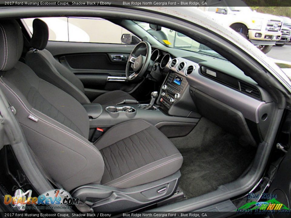 2017 Ford Mustang Ecoboost Coupe Shadow Black / Ebony Photo #12