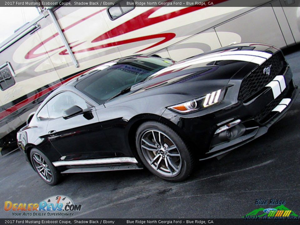 2017 Ford Mustang Ecoboost Coupe Shadow Black / Ebony Photo #27